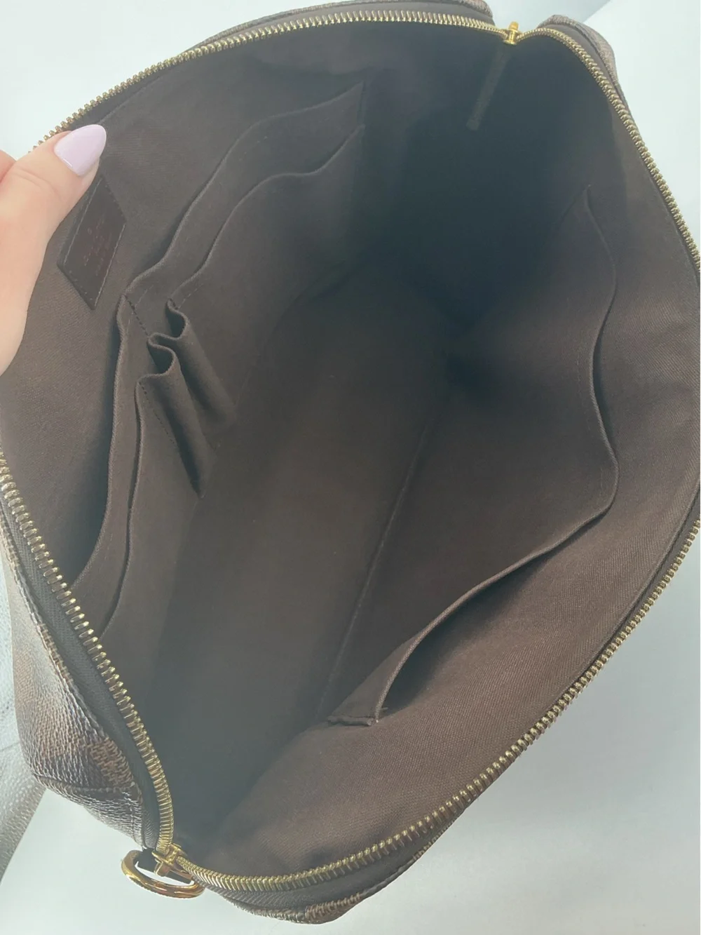 Louis Vuitton Porte-Documents Voyage PM Damier Ebene Briefcase Bag COA